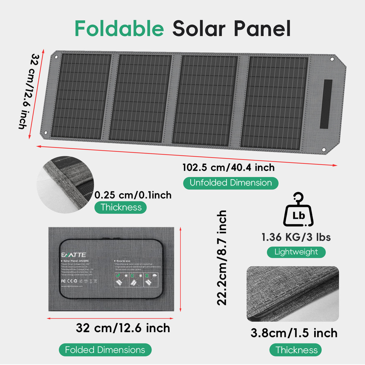 Photovoltaic panel 40W